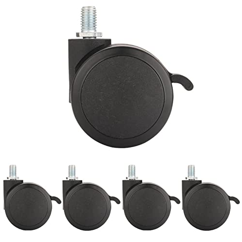 60 Mm Bürostuhl Universal-Lenkrolle 50 Kg Rad Ersatz-Lenkrollen 360-Grad-Räder Möbelbeschläge 5 Stück von Generic