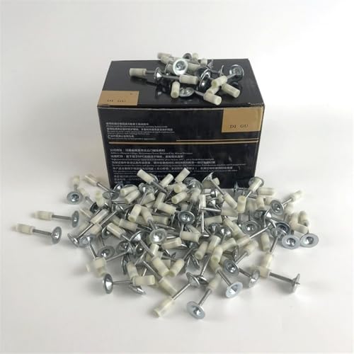7,3 mm 27 mm Nietpistolennägel, manuelle Stahlnägel, Wandbefestigung, Kabelkanäle, feste Schlitzvorrichtung, Nagel (Farbe: 200 Stück runde Nägel) von Generic