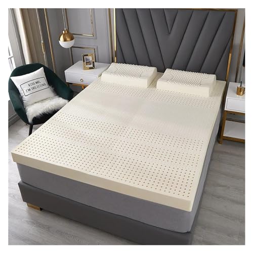 7-Zonen Naturlatex Matratze Größe Queen Size Medium starke Doppelmatratze für Studentenhaus 100% Latexmatte mit flachem Muster (90 x 200 cm x 5 cm) von Generic