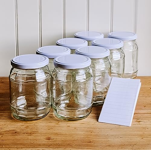 720 ml Einweckgläser mit Etiketten Twistoff Deckel Weiß Einmachglas Vorratsgläser Einmachgläser Schraubdeckel (40 Stk.) von Generic