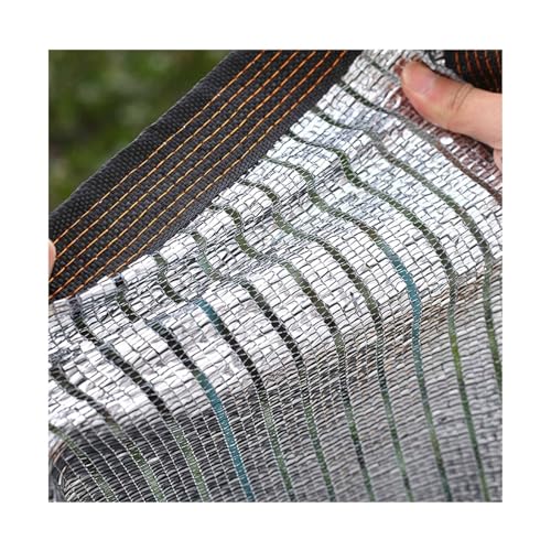 75% Sonnenschutztuch – Reflektierendes Aluminet Schattennetz mit Ösen 1x2.0m 2x2.0m 2x3.0m 3x4.0m 4x4.0m Sonnenschutznetz für Autos Pergola Hunde Terrasse(5.0x9.0m/16.4'x29.5') von Generic