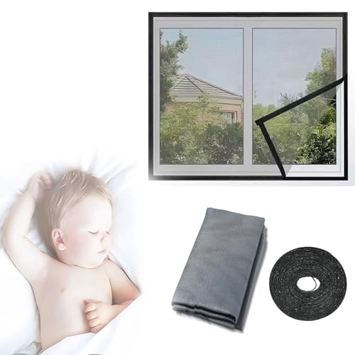 75x105cm,Anti-Fliegen-Netz fenster, DIY Selbstklebendes Insektenschutz Fenster Netz mit selbstklebendes Klettband, Kinderleichte Montage,hält Fliegen/Mücken Draußen 75x105cm,Anti-Fliegen-Netz fenster, DIY Selbstklebendes Insektenschutz Fenster Netz mit selbstklebendes Klettband, Kinderleichte Montage,hält Fliegen/Mücken Draußen von Generic
