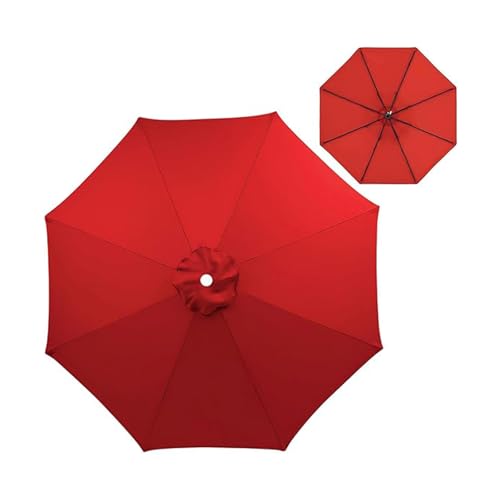 8-Arm-Schirm-Ersatzdach, Stoffschirmabdeckung, Markttischmarkise, for Garten, Terrasse, Pool, Terrassen, Ampelschirm(Red,7.5FT/2.30M) von Generic