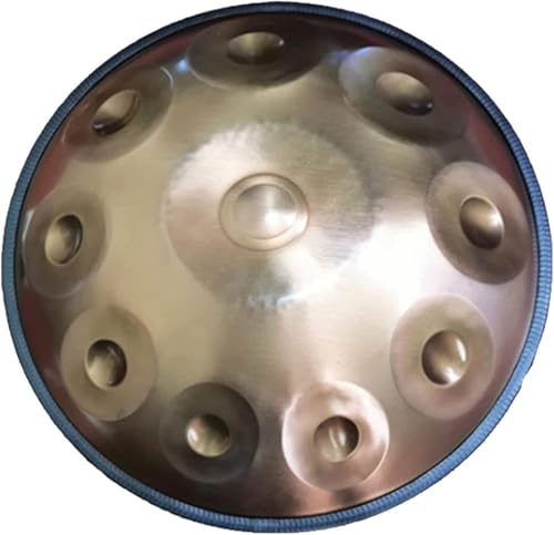 9/10 Note Handpan Drum 22 Zoll In D-moll Handtrommel Steel Drum Percussion Mit Handpan Ständer Und Weiche Handpan Tasche, Gold, 9 Notes 9/10 Note Handpan Drum 22 Zoll In D-moll Handtrommel Steel Drum Percussion Mit Handpan Ständer Und Weiche Handpan Tasche, Gold, 9 Notes von Generic