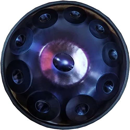 9/10 Note Handpan Drum 22 Zoll In D-moll Handtrommel Steel Drum Percussion Mit Handpan Ständer Und Weiche Handpan Tasche, Purple, 10 Notes 9/10 Note Handpan Drum 22 Zoll In D-moll Handtrommel Steel Drum Percussion Mit Handpan Ständer Und Weiche Handpan Tasche, Purple, 10 Notes von Generic