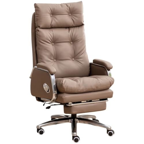 90°–155° Verstellbarer Chefsessel, Bequemer Bürostuhl Mit Hoher Rückenlehne, Tragkraft: 200 Kg(Khaki) von Generic