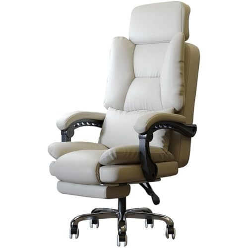 90°-155° Verstellbarer Weicher Arbeitsstuhl – Höhenverstellbarer Bürostuhl Aus Technischem Stoff, Belastbar Bis 110 Kg/240 Lb(White Chair) von Generic