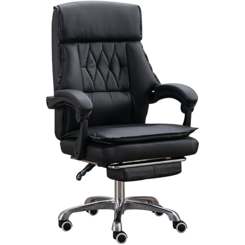 90°-165° Verstellbarer Ergonomischer Gaming-Stuhl – Schwammgepolsterter Bürostuhl Mit Aluminiumbasis, Einfache Montage(Black Chair) von Generic