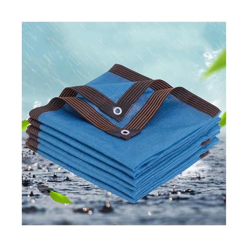 95% Blaues Sonnenschutztuch mit Ösen, Sonnenschutznetz für Den Garten 3X3.0m 3x4.0m 3X5.0m 4x5.0m 4x6.0m Sonnenschutzabdeckung für Den Außenbereich für Gewächshaus Parkplatz Garten Hof Zwinger(5x13.0 von Generic