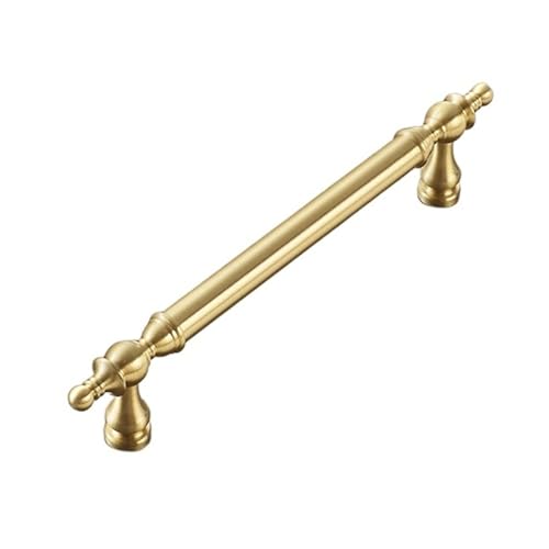 96/128/160/224 mm Lochmittenabstand, 1 Packung, goldene Küchenschrankgriffe, Messing-Schrankgriffe, Schubladengriffe for Schränke, Kleiderschränke, Badezimmer(96mm hole) von Generic