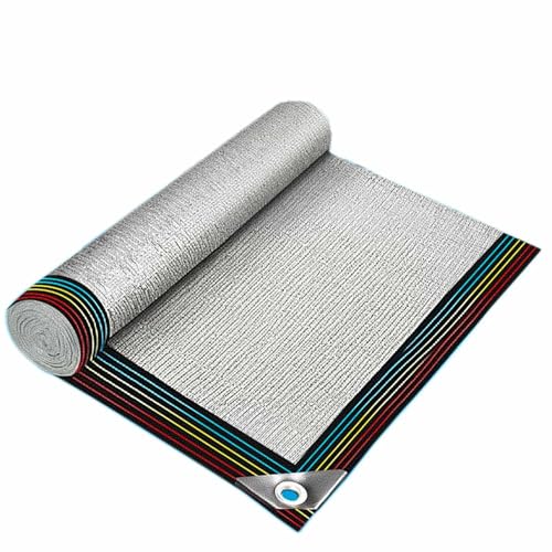 99% Reflektierendes Aluminet Sonnenschutztuch, Gartennetz Schattenplane 1x2.0m 2x2.0m 2x3.0m 3x4.0m 4x4.0m Sonnenschutznetz für Veranda Deck Außenbereich Hinterhof Terrasse Balkon(2.0x15.0m/6.6x49.2ft von Generic