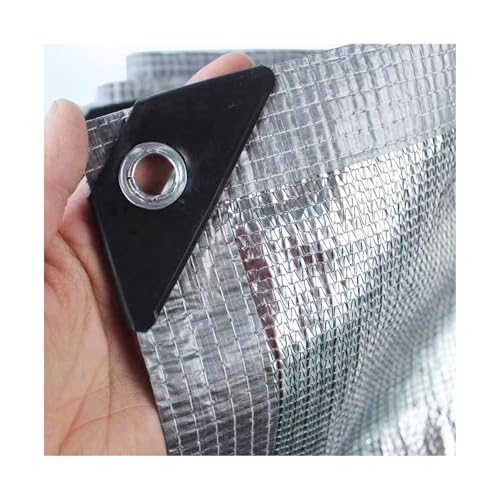99% Sonnenschutz Aluminiumfoliennetz – Hochleistungs Schattennetz 2x2.0m 2x5.0m 2x6.0m 3x4.0m 3x5.0m Schattentuch für Gewächshäuser Pergola Autosonnenschutz(5x9.0m(16.4'x29.5')) von Generic