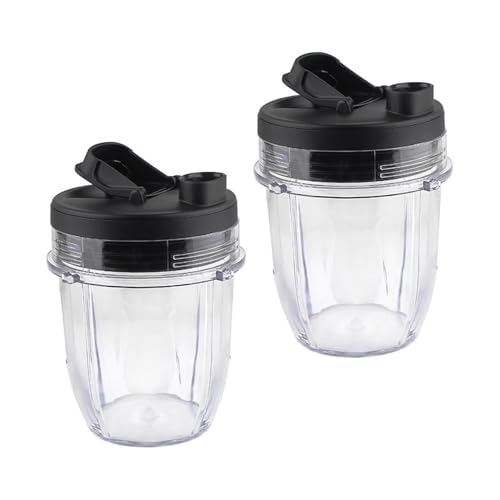A16Z 2er-Pack Ersatzteile 12Oz Becher mit Deckel BL450 BL640 BL680 Ersatz-Saftbehälter Mixerzubehör von Generic