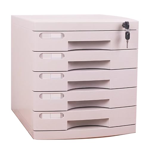 A4-Aktenbox Aus Kunststoff – Abschließbarer Schreibtisch-Dokumentenschrank Mit Schubladen Büro-Aktenschrank Für Papier Ordner Zubehör Platzsparend Den Heimarbeitsplatz(5-Layers) von Generic