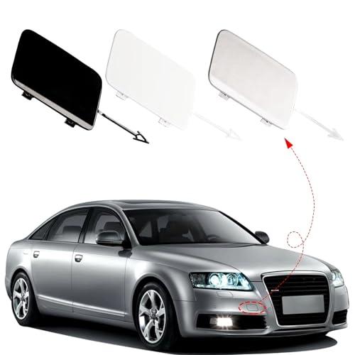 Abdeckkappe für Abschlepphaken der vorderen Stoßstange Abschleppöse für Audi A6 C6 2009 2010 2011 4F0807441F (Schwarze Beifahrerseite) von Generic