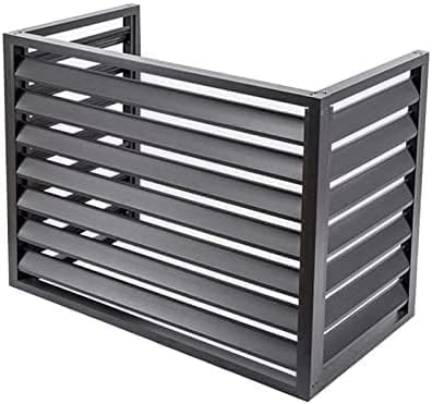 Abdeckung Für Außenklimaanlagen Dekorativer Sichtschutz, Aluminium-Allwetter-schutzabdeckung Für Klimaanlagen Für Außengeräte, Freistehendes Gehäuse, Black, 4 Sides: L100*W50*H70CM Abdeckung Für Außenklimaanlagen Dekorativer Sichtschutz, Aluminium-Allwetter-schutzabdeckung Für Klimaanlagen Für Außengeräte, Freistehendes Gehäuse, Black, 4 Sides: L100*W50*H70CM von Generic