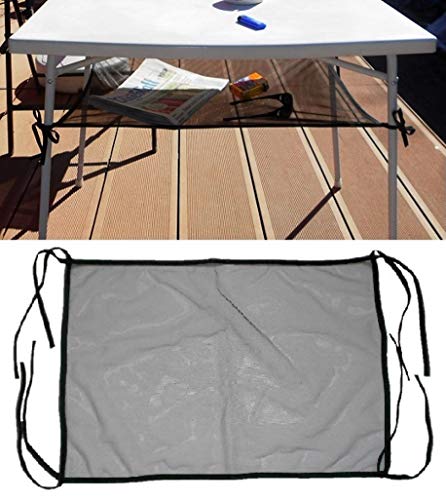 Ablagenetz für Campingtisch Tischnetz Aufbewahrungsnetz Netzablage Netz 75x75 cm, Schwarz von generic