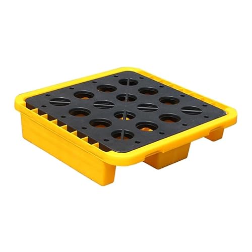 Able Industrial Farbeimer-Tablett – Auffangpalette Für Ölfässer, Garagenlagerung, Langlebig Und Effizient/Yellow-2Pcs/72 * 72 * 16Cm von Generic