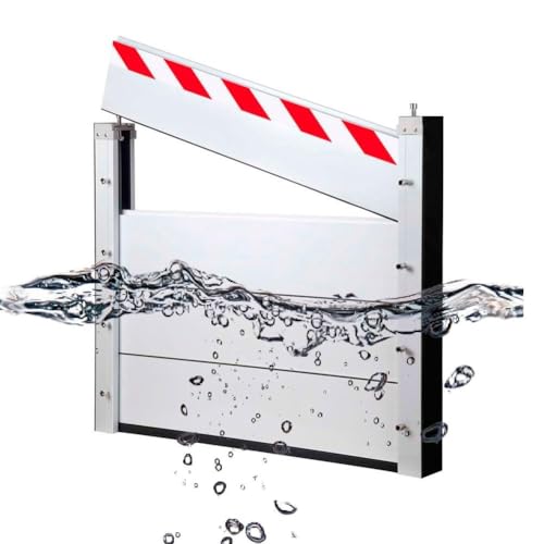 Abnehmbare 200 Cm Lange Aluminium-Wasserrückhalteplatte Wiederverwendbar Temporäre Dämme Für Garage, Keller, Haustür Und Einfahrt(Outside,200 * 80cm) von Generic