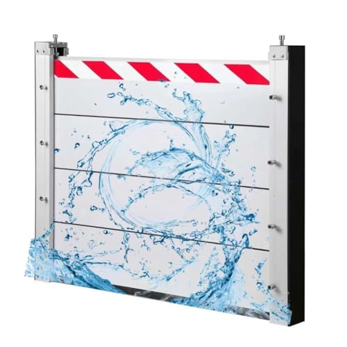 Abnehmbare Hochwasserbarrieren Für Garagentor Keller Und Außenbereich 121–130 Cm Temporäre Trennwand Für Den Außenbereich Hochwasserschutzwand(Outside,122 * 40cm) von Generic