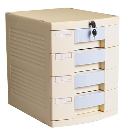 Abschließbarer Schreibtisch-Aktenschrank – Mehrschichtiger Büro-Organizer Mit Schubladen, Verstärkte Aufbewahrungsbox Für Dokumente Und Zubehör Abschließbarer Schreibtisch-Aktenschrank – Mehrschichtiger Büro-Organizer Mit Schubladen, Verstärkte Aufbewahrungsbox Für Dokumente Und Zubehör von Generic