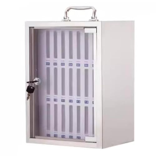 Abschließbarer Wand-Handy-Organizer – 12 Bis 60 Fächer Für Die Schreibtisch-Handyhalterung Mit Schlüssel Für Klassenzimmer, Büro, Schule Und Zuhause(24 Bits) von Generic