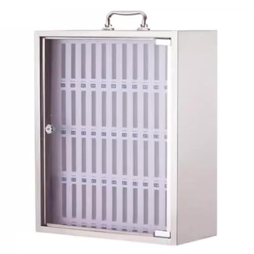 Abschließbarer Wand-Handy-Organizer – 12 Bis 60 Fächer Für Die Schreibtisch-Handyhalterung Mit Schlüssel Für Klassenzimmer, Büro, Schule Und Zuhause(48 Bits) von Generic