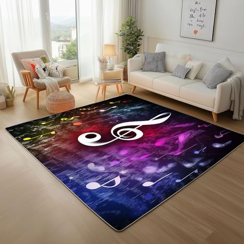 Abstrakt Batik Musik Waschbarer Teppich Wohnzimmer 160x230cm Bunte Geometrie Noten Rugs for Living Room Weich rutschfest Tepich Kurzflor Schlafzimmer Esszimmer Teppiche Büro Abstrakt Batik Musik Waschbarer Teppich Wohnzimmer 160x230cm Bunte Geometrie Noten Rugs for Living Room Weich rutschfest Tepich Kurzflor Schlafzimmer Esszimmer Teppiche Büro von Generic