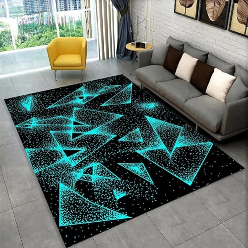 Abstrakte Geometrische Streifen 3D Gedruckte Matte Teppiche Anti-Rutsch Teppich Teppich Home Decoration Print Schlafzimmer Anti-Rutsch Boden Teppich 120 X 160 cm -Polyester-Soft-Touch -742489548874 von Generic