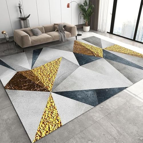Abstrakte Geometrische Texturstreifen Teppich Kinderteppich Wohnzimmerteppich Schlafzimmerteppich 3D-Gedruckter Superweicher Flanelltep 80 X 160 Cm - Leicht Zu Reinigendes, Weiches Polyes -95021060305 von Generic
