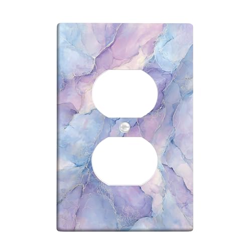 Abstrakte Lichtschalter-Abdeckplatten/Steckdosenabdeckungen, Pastellfarben, weiches Violettes Aquarell-Design für Heimdekoration, thermoplastische Wandplatten, Standardgröße, Einzel-Duplex-Steckdose Abstrakte Lichtschalter-Abdeckplatten/Steckdosenabdeckungen, Pastellfarben, weiches Violettes Aquarell-Design für Heimdekoration, thermoplastische Wandplatten, Standardgröße, Einzel-Duplex-Steckdose von Generic