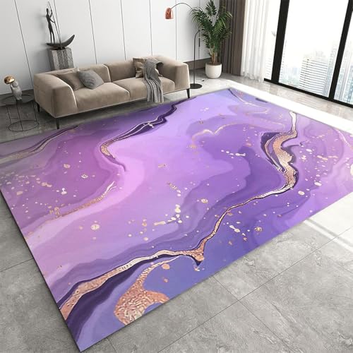 Abstrakte Marmorstruktur 3D-Druck Weicher Wohnzimmerteppich 80 X 160 Cm - Rutschfester Teppich Mit Niedrigem Flor - Heimtextilien-Fußmatte - - Anti-Flecken, Fusselt Nicht, Umweltfreundlic -73086110561 von Generic