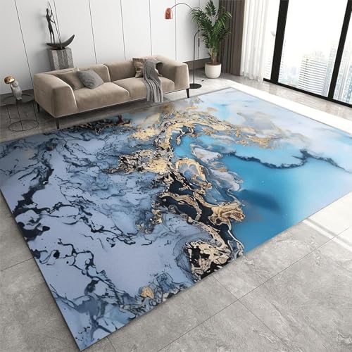 Abstrakte Marmorstruktur 3D-Druck-Wohnzimmerteppich 90 X 150 Cm - Fußmatte Für Den Innenbereich – Weich Im Griff – – Fleckenabweisend, Fusselfrei: Umweltfreundlich, Rutschfest – Polyest /6927374582191 von Generic
