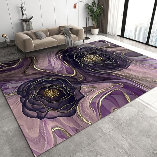 Abstrakte Marmorstruktur 3D Gedruckte Matte Teppiche Anti-Rutsch Teppich Teppich Home Decoration Print Schlafzimmer Anti-Rutsch Boden Teppich 140 X 200 cm -Polyester-Soft-Touch /7010161901308 von Generic