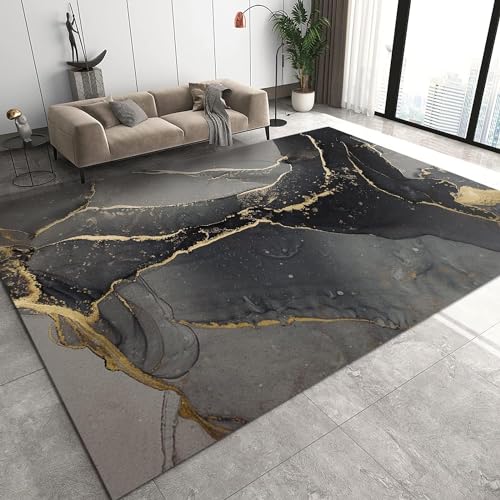 Abstrakte Marmorstruktur Restaurantteppich Aus Dem 3D-Drucker 90 X 150 Cm - Rutschfester Bodenmatten-Teppich Für Innentüren - Weicher Griff - Polyesterfaser - Leicht Zu Reinigen - Geeign -547369269017 von Generic