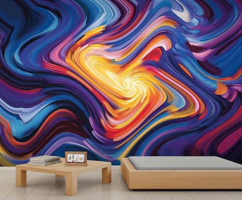 Abstrakte Wandtapete Mit Kurven Wirbel Akzenttapete Farbige Kindertapete für Schlafzimmer Wohnzimmer Sofa TV Hintergrund Wandbild Poster Dekor 280 X 200 cm Abstrakte Wandtapete Mit Kurven Wirbel Akzenttapete Farbige Kindertapete für Schlafzimmer Wohnzimmer Sofa TV Hintergrund Wandbild Poster Dekor 280 X 200 cm von Generic