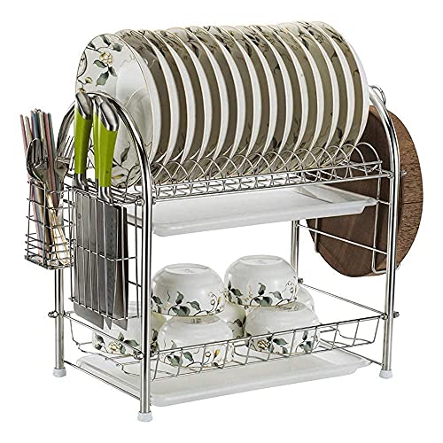 Abtropfgestell Aus Edelstahl, 2-Stufiges Abtropfgestell, Abtropfschaled Abtropf-Besteckhalter Für Die Küchenarbeitsplatte Oder In Der Spüle, Firma Colina Baja Abtropfgestell Aus Edelstahl, 2-Stufiges Abtropfgestell, Abtropfschaled Abtropf-Besteckhalter Für Die Küchenarbeitsplatte Oder In Der Spüle, Firma Colina Baja von Generic
