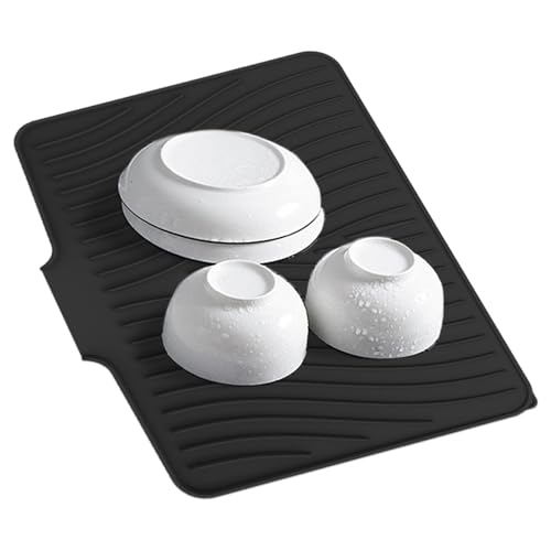 Abtropfmatte – Abtropfmatte Küchentheke | Silikon-Abtropfmatte | Geschirr-Trockenunterlage | Multifunktionales Küchenutensil | Hitzebeständiges Trockenpad für Töpfe, Pfannen und Besteck von Generic