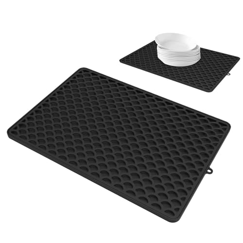 Abtropfmatte aus Silikon, Abtropfmatte für Kaffeemaschine und Wäscheleine, Silikon-Abtropfmatte für Küchentheke, super saugfähig, rutschfest, für S Abtropfmatte aus Silikon, Abtropfmatte für Kaffeemaschine und Wäscheleine, Silikon-Abtropfmatte für Küchentheke, super saugfähig, rutschfest, für S von Generic