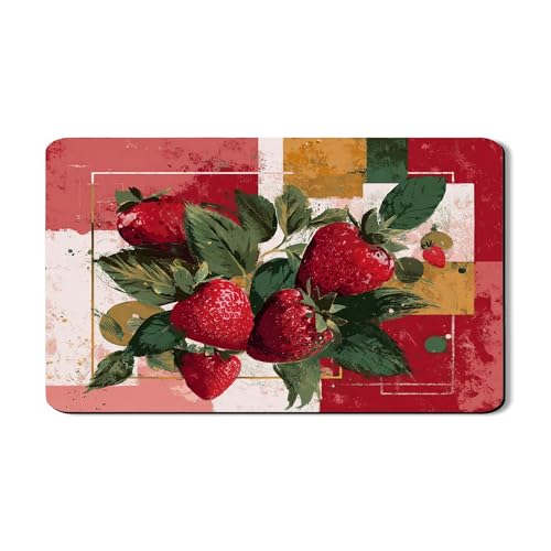Abtropfmatte für Küchentheke, Erdbeer-Abtropfmatte für Küchentheke, saugfähiges Gummi-Abtropfgestell, Sommergeschirr, Abtropfmatte für Kaffeebar, 30,5 x 50,8 cm von Generic