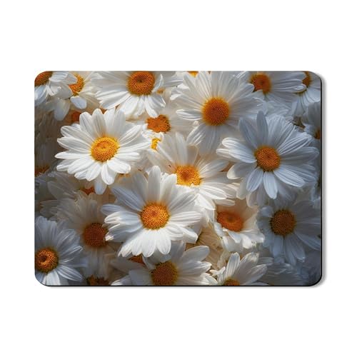 Abtropfmatte für Küchentheke, Gänseblümchen-Design, hellweiß, florales saugfähiges Gummi-Abtropfgestell, Frühlings-Küchendekor-Schutz, 45,7 x 61 cm von Generic