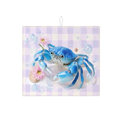 Abtropfmatte für Küchentheke, Küstendekoration, saugfähiges Abtropfgestell, Sommer-Mikrofaser-Trockenunterlage für Küchentheke, 40,6 x 45,7 cm von Generic