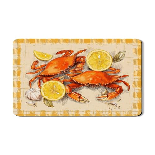 Abtropfmatte für Küchentheke, Meeresfrüchte, saugfähiges Gummi-Abtropfgestell, für Sommer, Strand, Esszimmer, Küche, Schutz, 30,5 x 50,8 cm von Generic