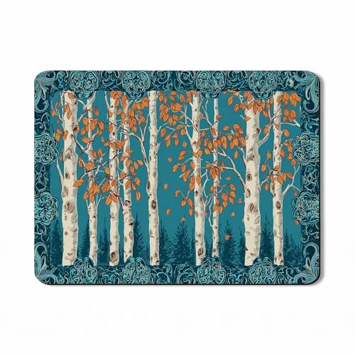 Abtropfmatte für Küchentheke, Motiv: Birkenbaum, Herbst-inspiriert, saugfähiges Gummi-Abtropfgestell, rustikale Natur-Themen-Abtropfmatte für Küchenthekenschutz, 45,7 x 61 cm Abtropfmatte für Küchentheke, Motiv: Birkenbaum, Herbst-inspiriert, saugfähiges Gummi-Abtropfgestell, rustikale Natur-Themen-Abtropfmatte für Küchenthekenschutz, 45,7 x 61 cm von Generic