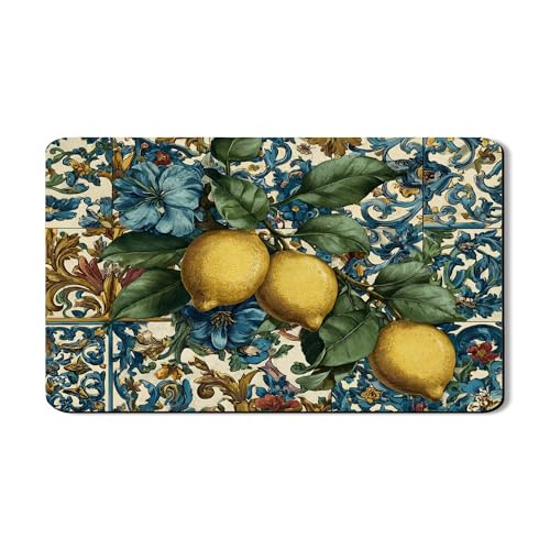 Abtropfmatte für Küchentheke, Vintage-Blau, saugfähig, Gummi, Frühlingsmotiv, dekoratives Abtropfgestell für Küche, Theke, Kaffee, Bar, Schutz, 30,5 x 50,8 cm Abtropfmatte für Küchentheke, Vintage-Blau, saugfähig, Gummi, Frühlingsmotiv, dekoratives Abtropfgestell für Küche, Theke, Kaffee, Bar, Schutz, 30,5 x 50,8 cm von Generic