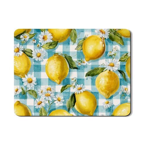 Abtropfmatte für Küchentheke, Vintage-Design, saugfähiges Gummi-Abtropfgestell mit Zitronen-Motiv, für Küchentheke, 45,7 x 61 cm, Gelb von Generic