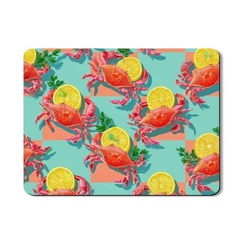 Abtropfmatte für Küchentheke, lebendiges Küstenkrabben-Design, saugfähiges Gummi-Abtropfgestell, 45,7 x 61 cm von Generic