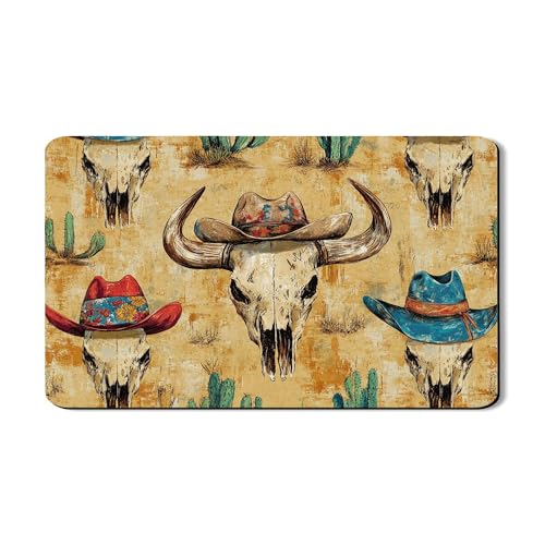 Abtropfmatte für Küchentheke, rustikales Western-Cowboy-Design, saugfähiges Gummi-Abtropfgestell, Landhausdekoration, Abtropfmatte für Küchentheke, 30,5 x 50,8 cm von Generic