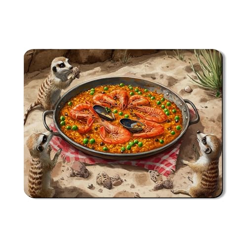 Abtropfmatte mit Erdmännchen-Motiv für Küchentheke, buntes Meeresfrüchte-Design, saugfähiges Gummi-Abtropfgestell, Sommer-Stil, Abtropfunterlage für Kaffeebar, 45,7 x 61 cm von Generic