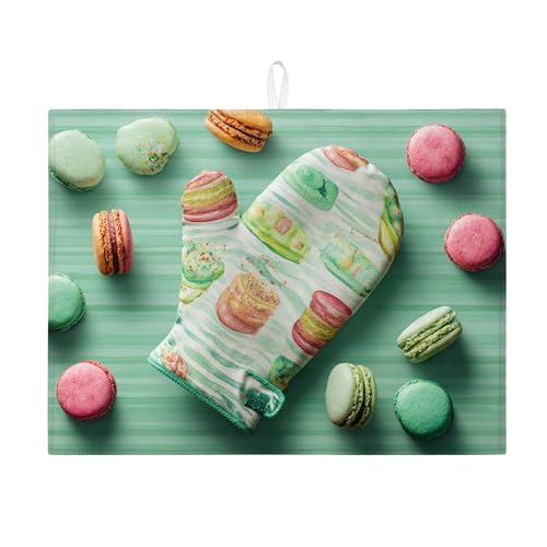 Abtropfmatte mit Kuchenmuster, für Küchentheke, Vintage-Aquarell-saugfähiges Abtropfgestell, Feder-Mikrofaser-Trockenunterlage für Küchentheke, Kaffee, Bar, Schutz, 45,7 x 61 cm Abtropfmatte mit Kuchenmuster, für Küchentheke, Vintage-Aquarell-saugfähiges Abtropfgestell, Feder-Mikrofaser-Trockenunterlage für Küchentheke, Kaffee, Bar, Schutz, 45,7 x 61 cm von Generic